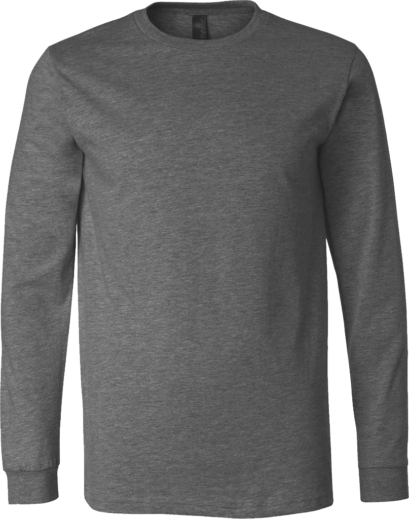 3501CVC T-Shirt cendré manches longues unisexe