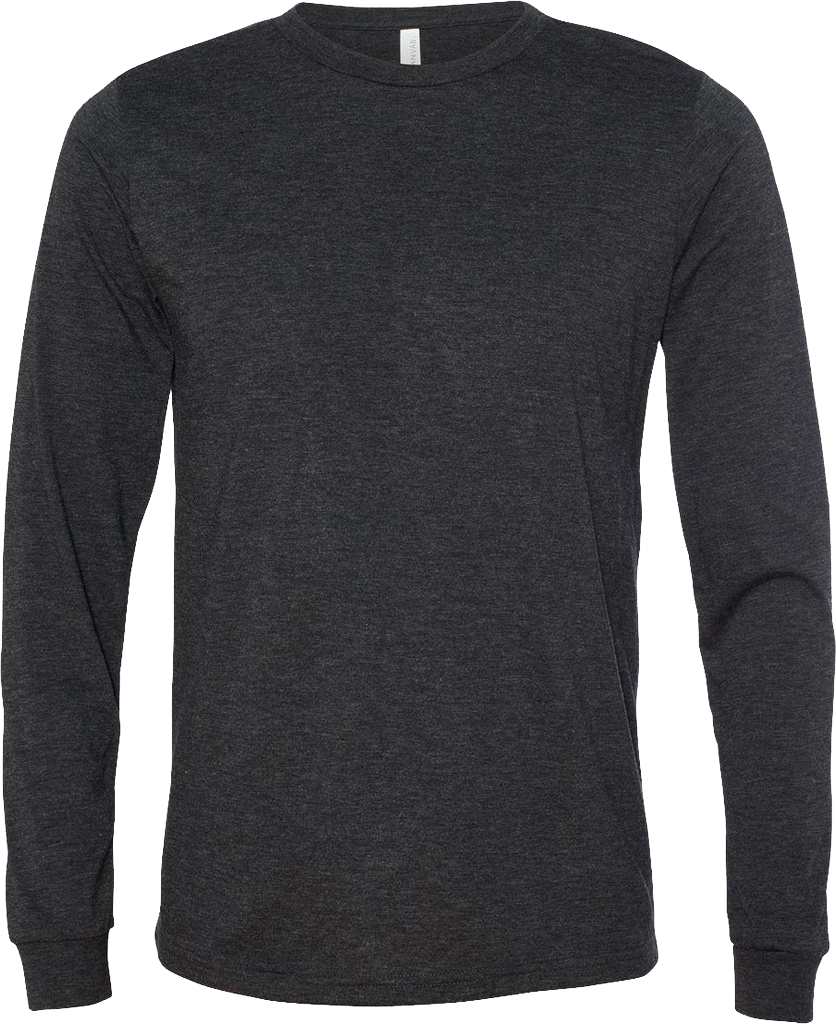 3501CVC T-Shirt cendré manches longues unisexe