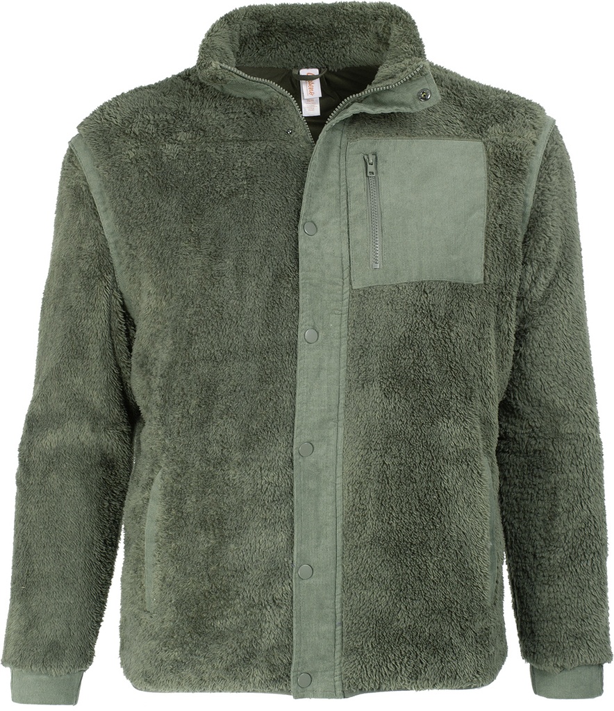 XS440U Manteau en sherpa avec manches amovibles