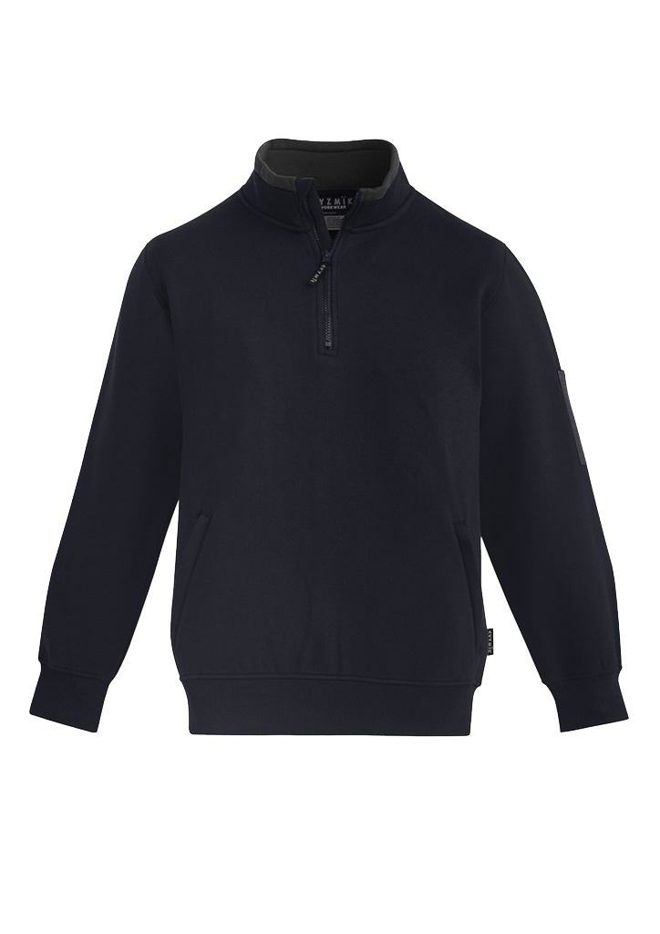 ZT366 Pull en molleton brossé à quart de zip unisexe