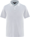S05785 Polo piqué en blanc