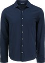 MCK01332 Chemise en maille piqué tri-mélange homme-marine