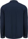 MCK01332 Chemise en maille piqué tri-mélange homme-marine