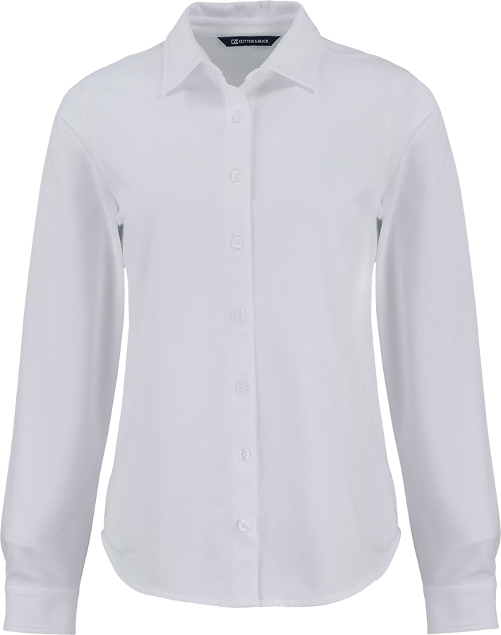 LCK00188 Chemise en maille tri-mélange femme-blanc