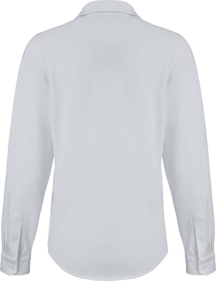 LCK00188 Chemise en maille tri-mélange femme-blanc