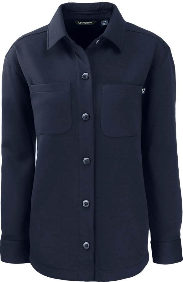 LCK00161  Veste chemise écologique recyclée femme-marine
