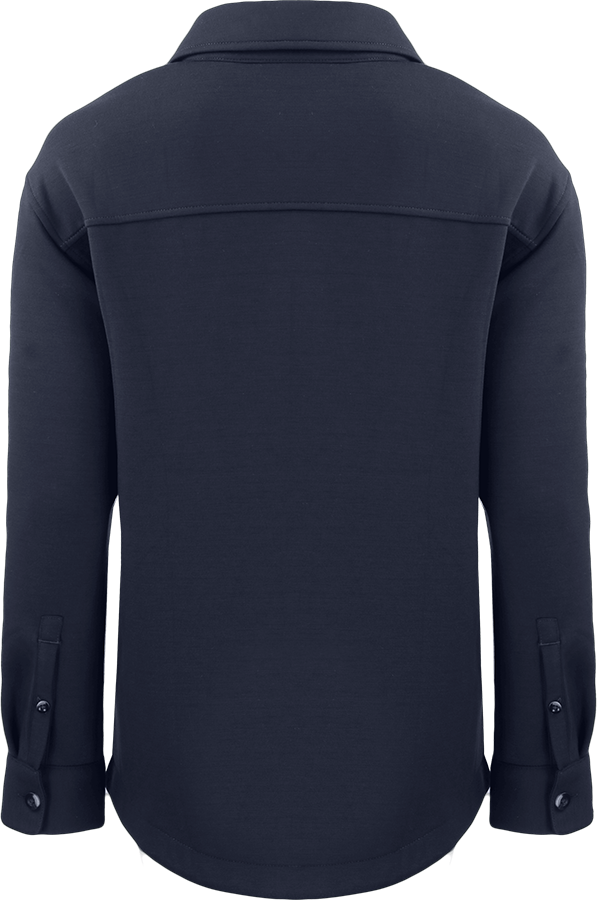 LCK00161  Veste chemise écologique recyclée femme-marine