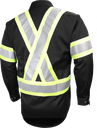 625SX4 Chemise travail m.l. boutons pression et bandes