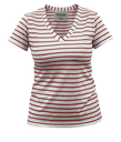 OC4315W T-SHIRT RAYÉ COL V FEMME