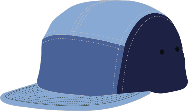 U440E Casquette 5 panneaux enfant en coton