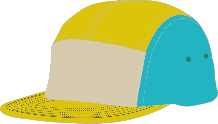 U440E Casquette 5 panneaux enfant en coton