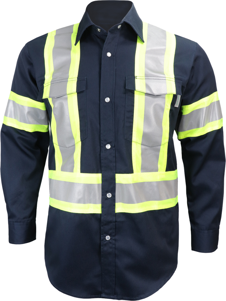 625SX4 Chemise travail m.l. boutons pression et bandes
