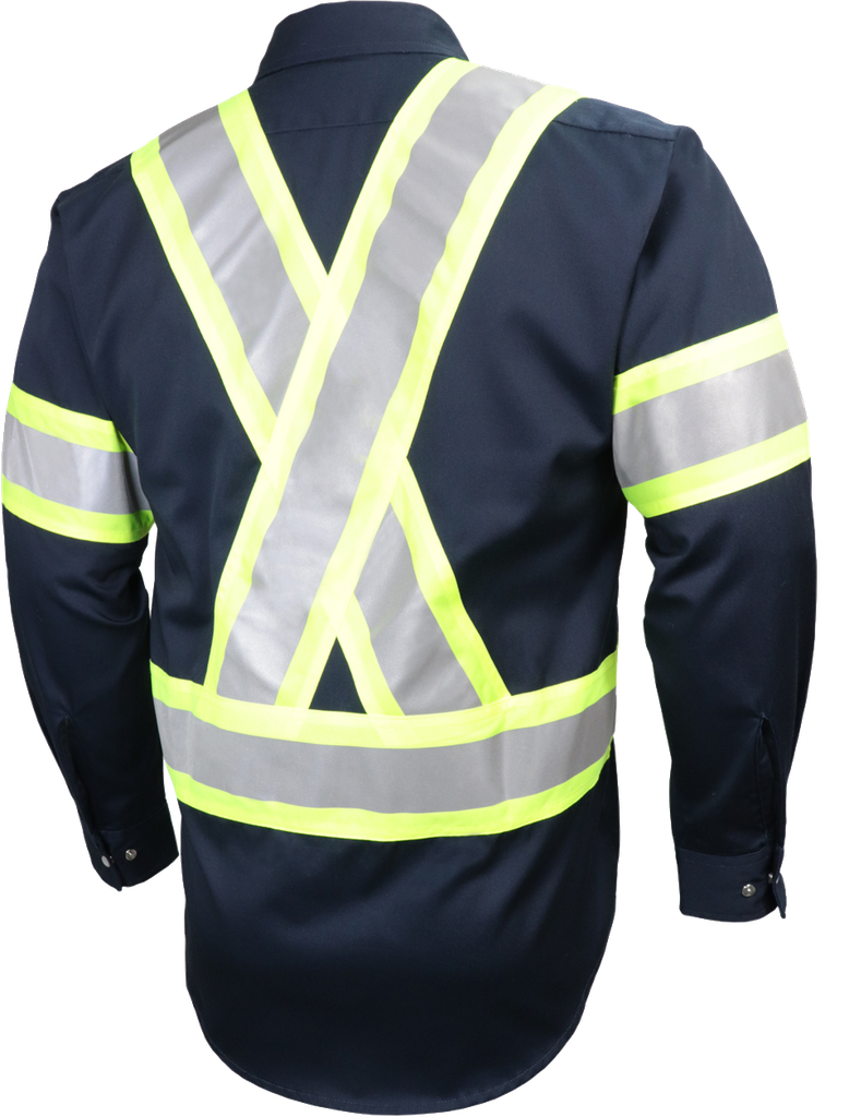 625SX4 Chemise travail m.l. boutons pression et bandes