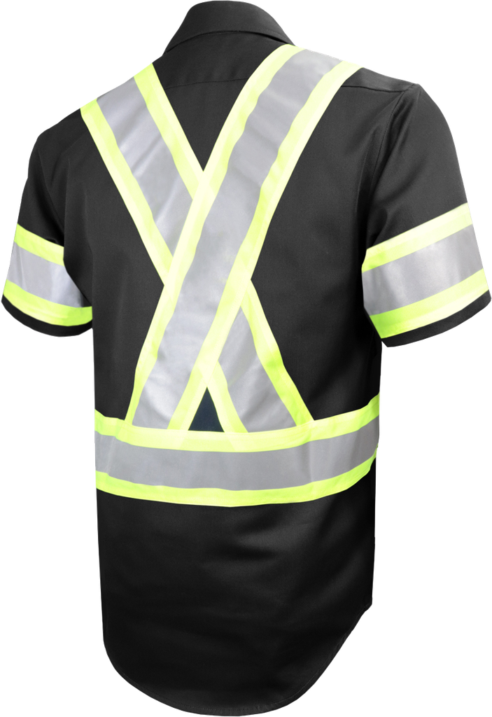 650SX4 Chemise travail m.c. boutons pression et bandes