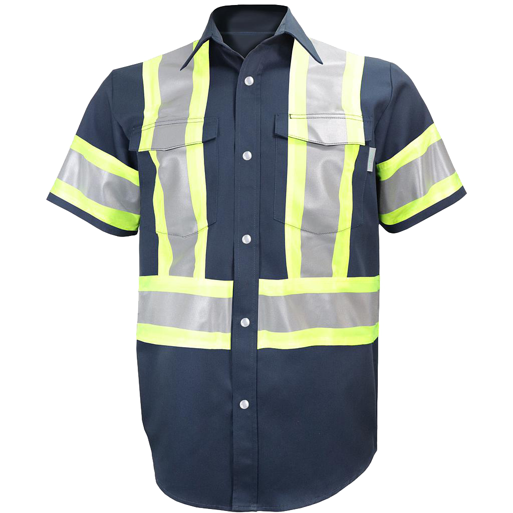 650SX4 Chemise travail m.c. boutons pression et bandes