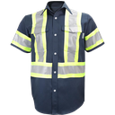 650SX4 Chemise travail m.c. boutons pression et bandes