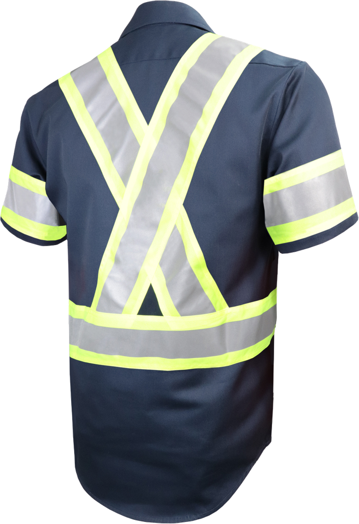 650SX4 Chemise travail m.c. boutons pression et bandes