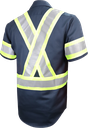 650SX4 Chemise travail m.c. boutons pression et bandes