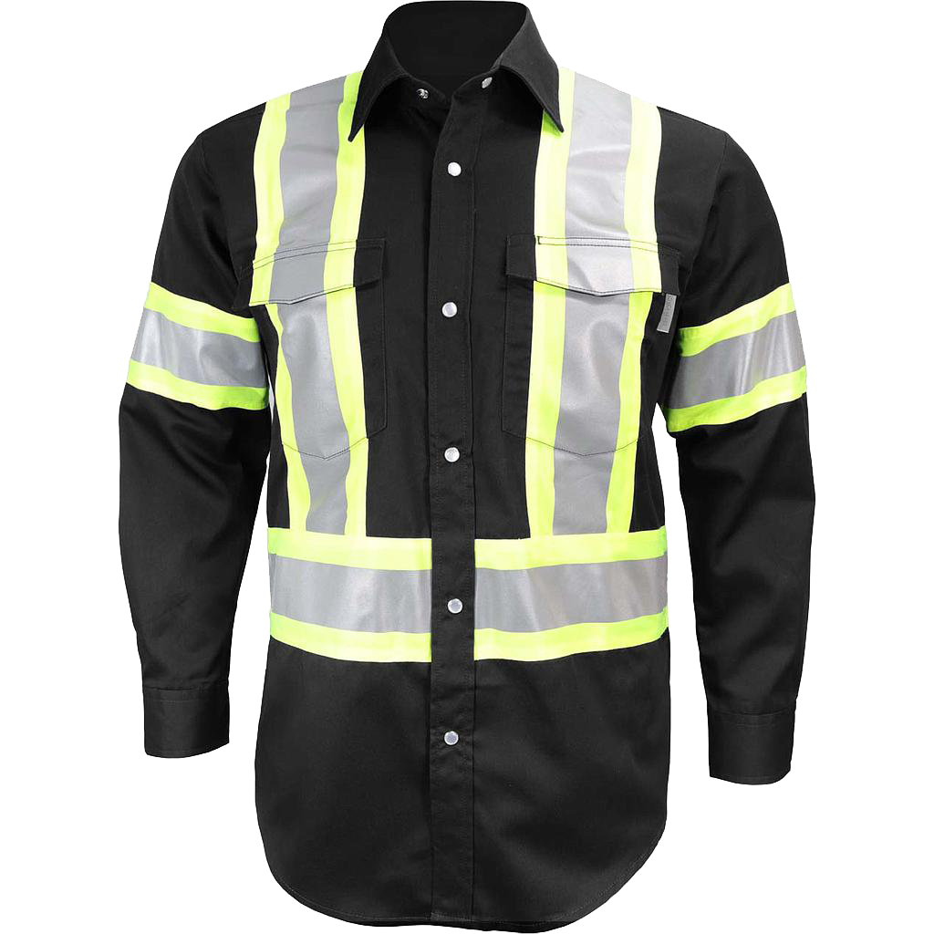 625SX4 Hi-Viz LS Work Shirt with snaps