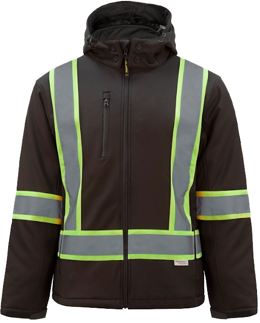 HV510 Manteau softshell haute visibilité NOIR