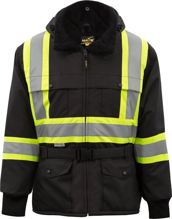 WK700 BLACK High visibility winter jacket