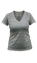 OC4315W T-shirt rayé col V femme