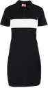 7023W Colorblock Polo Dress with 1/4 Zip