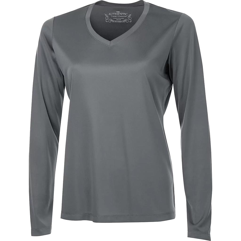 L3520LS Women Pro Team Long Sleeve V-Neck Tee