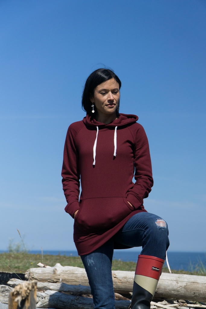 X975W Ladie's Tunic Hoodie