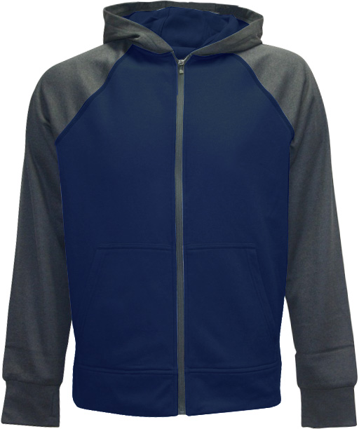 A4040J Youth Full Zip 2-Tone Hoodie