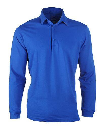 A7078M Mens Long Sleeve Poly Cotton Polo