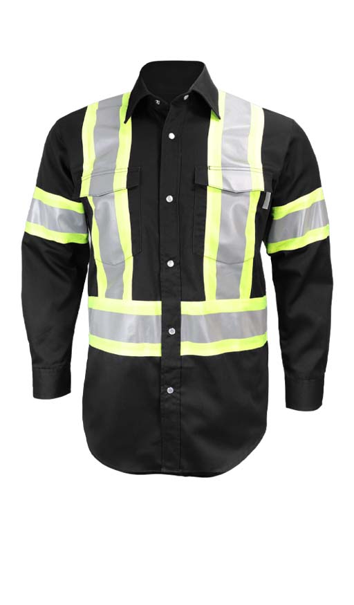 625SX4 Hi-Viz LS Work Shirt with snaps