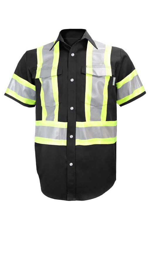 650SX4 Hi-Viz SS Work Shirt with snaps