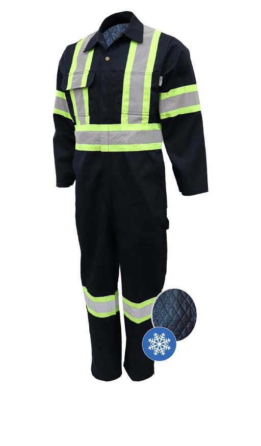 791XD4 Lined Hi-Viz Coverall