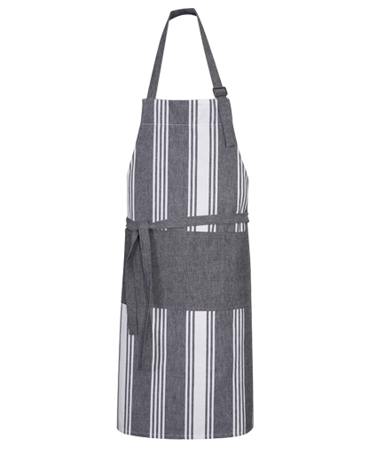 BA75 Unisex Bib Apron Charcoal/White