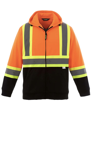 L00682 Mens Hi-Vis Full Zip Hoodie