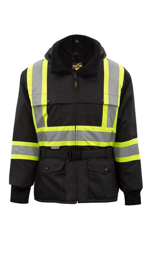 WK700 BLACK High visibility winter jacket