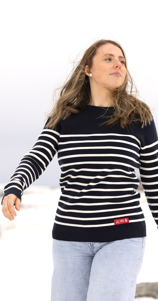 XR4605W Chandail en tricot matelot femme