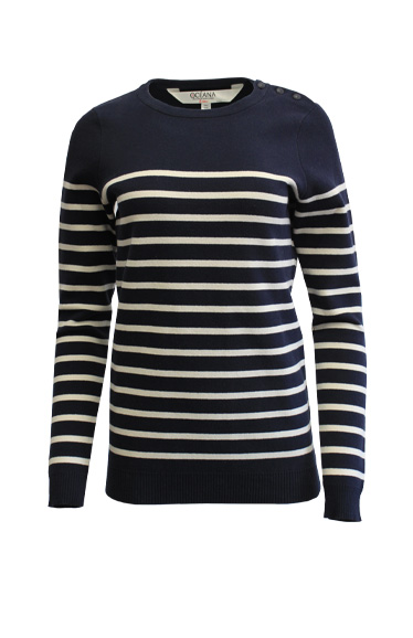 XR4605W Ladies Striped Sweater