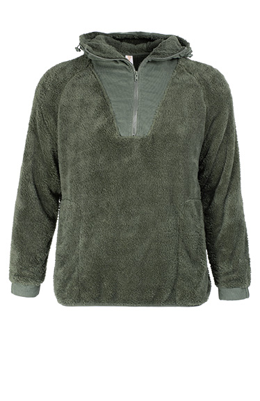 XS220U Chandail 1/4 zip en sherpa avec capuchon