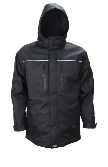 830 Manteau NOIR 4 en 1 réversible imperméable homme