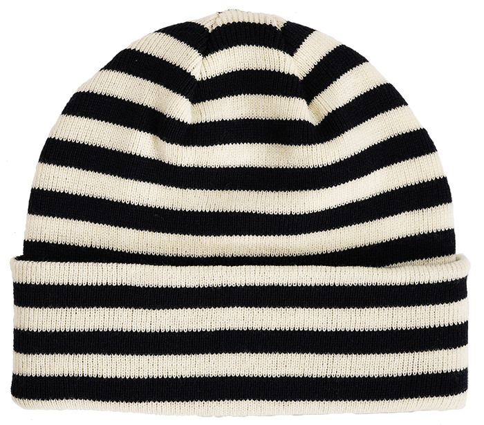 907 Tuque rayee tricotee MARINE IVOIRE Corpo