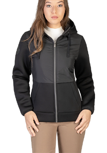 KLH002 Manteau scuba ultraléger NOIR femme