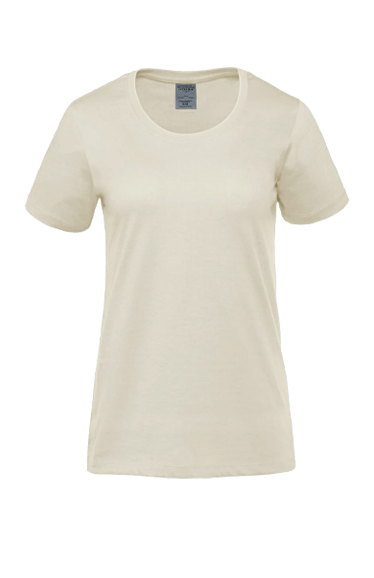 S05501 T-shirt en coton biologique à encolure dégagée femme