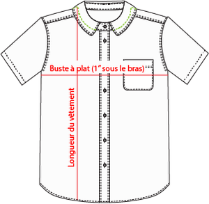 Charte de grandeur SBR-1W - VIERGE