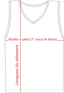 Charte de grandeur 6323W (XS à XL)