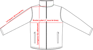 Charte de grandeur J515L (XS à 2XL)