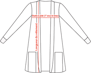 Charte de grandeur KNB-2W (2XS À 2XL)