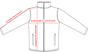 Charte de grandeur BXQ-1W (XS à 3XL)