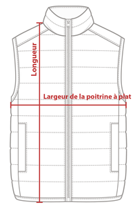 Charte de grandeur J616M (S à 3XL)
